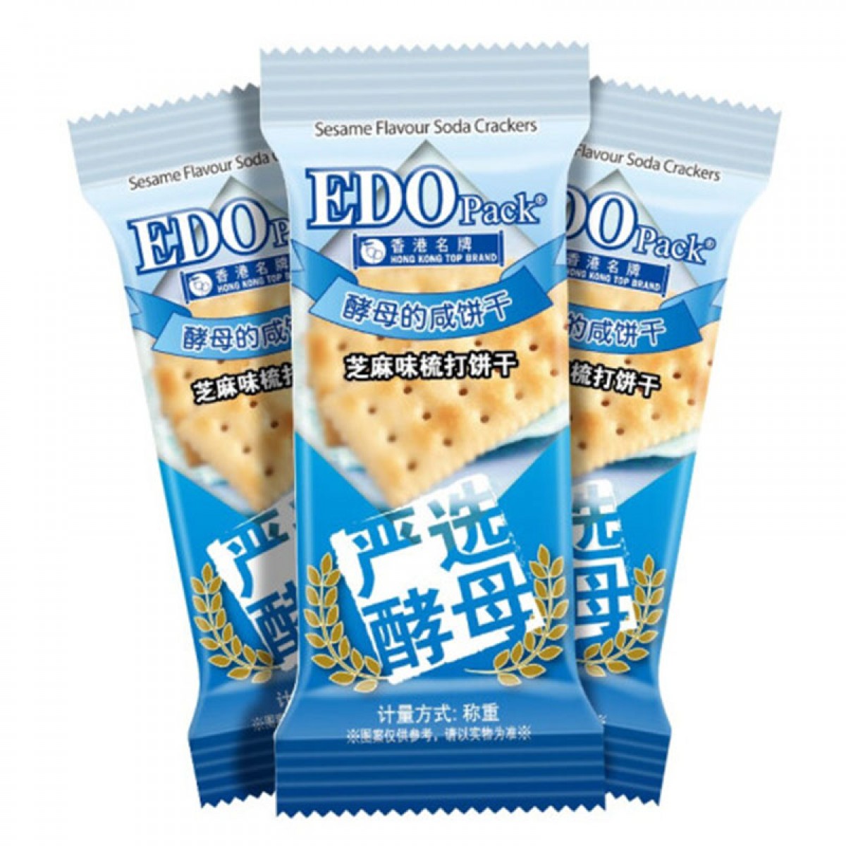 EDO pack 饼干 零食早餐 酵母苏打饼干 芝麻味 518g/盒 年货糕点礼盒 5盒起订 单位：盒