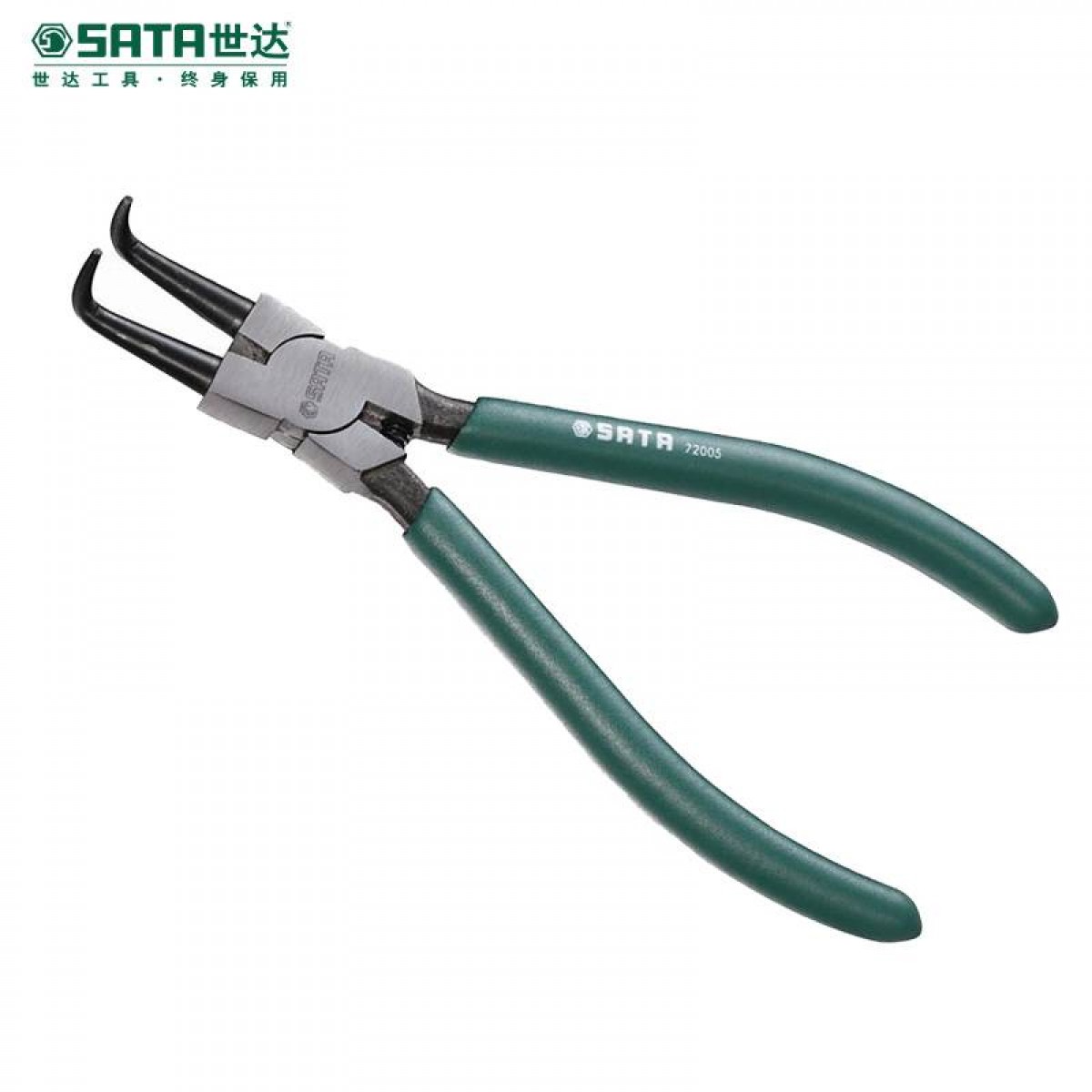 世达（SATA） 穴用曲口卡簧钳175mm7寸  72005 单位：把 3把起订