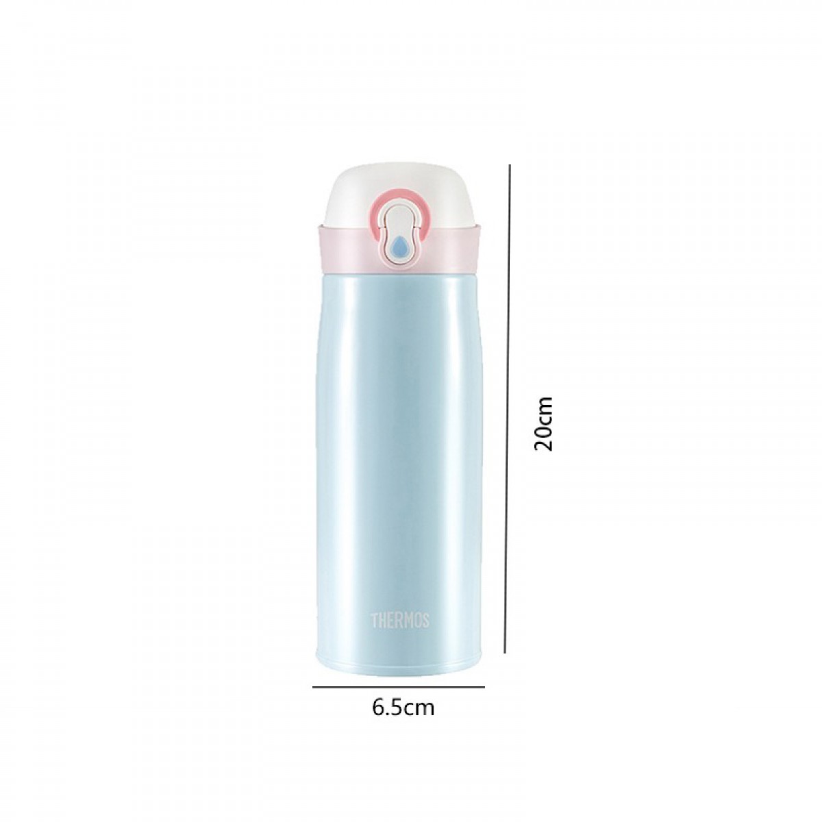 膳魔师（THERMOS）保温杯水杯316L高真空不锈钢杯子400ml TCME-400S 淡蓝色 单位：个