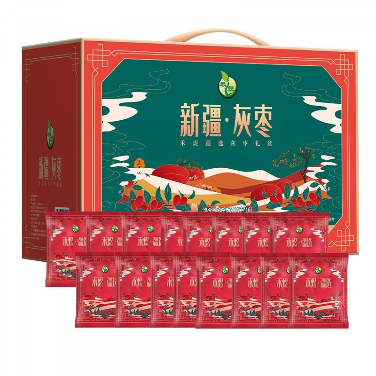 禾煜（HEYU） 杂粮干货礼盒 不熏不掺不染 五谷杂粮礼盒 粥料礼盒 灰枣礼盒2kg