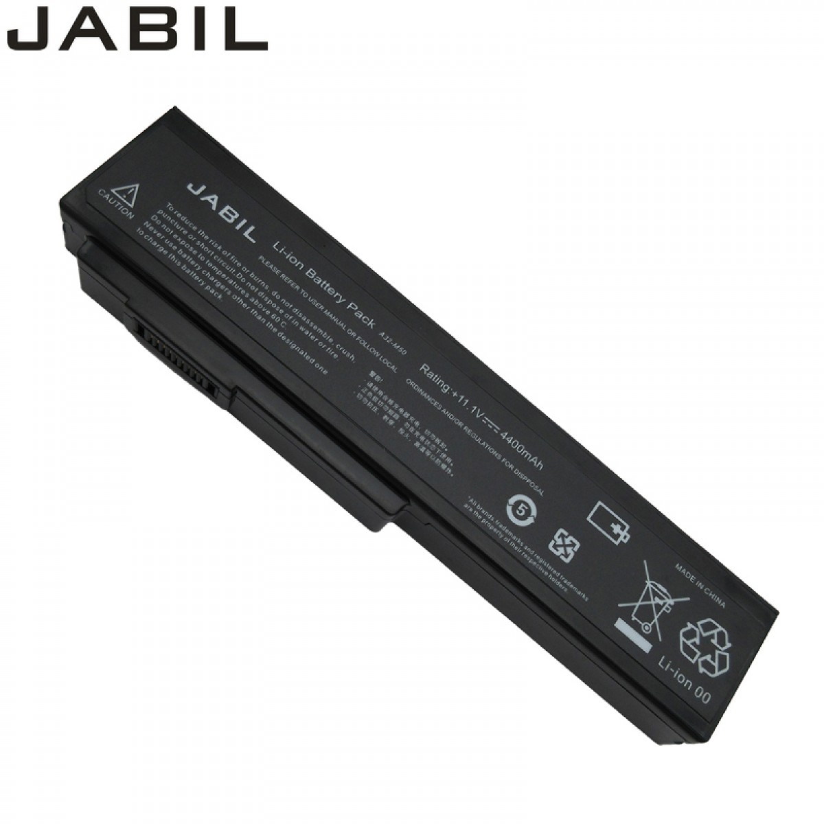JABIL适用华硕 N43S N53S N43J N53J N53T/TK N43SN/SL N53SV/SN/SM N61J/JV N61V/VN A32-N61/M50笔记本电池