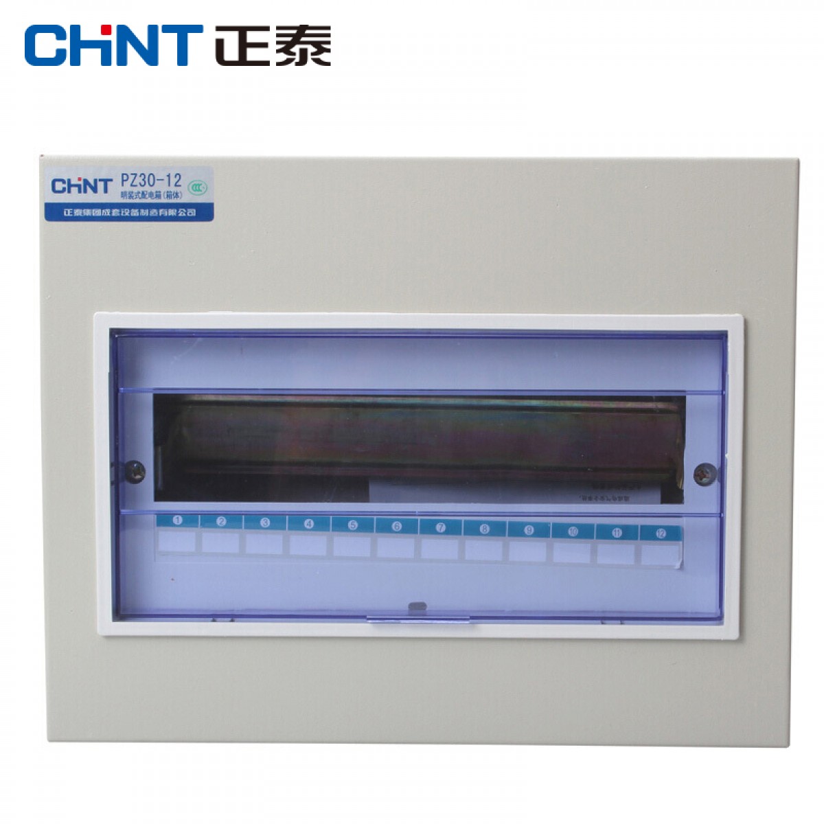 正泰（CHNT）PZ30-12 配电箱家用强电箱空开箱装断路器强电布线箱 明装强电箱配电箱体 单位：个 5个起订