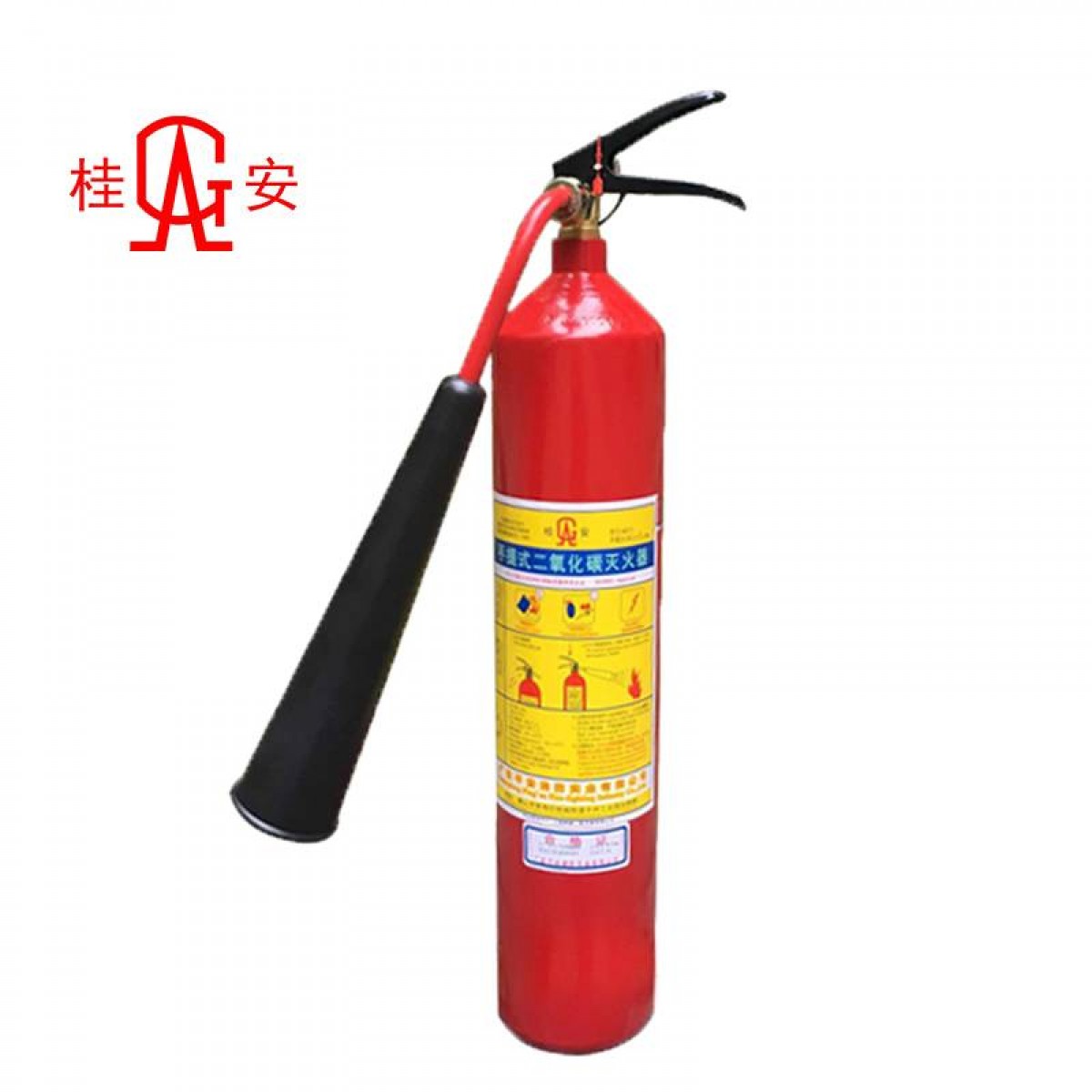 桂安 MT/3 手提式二氧化碳灭火器3kg 机房精密仪器电房灭火器庭消防车载灭火器定制 单位：具