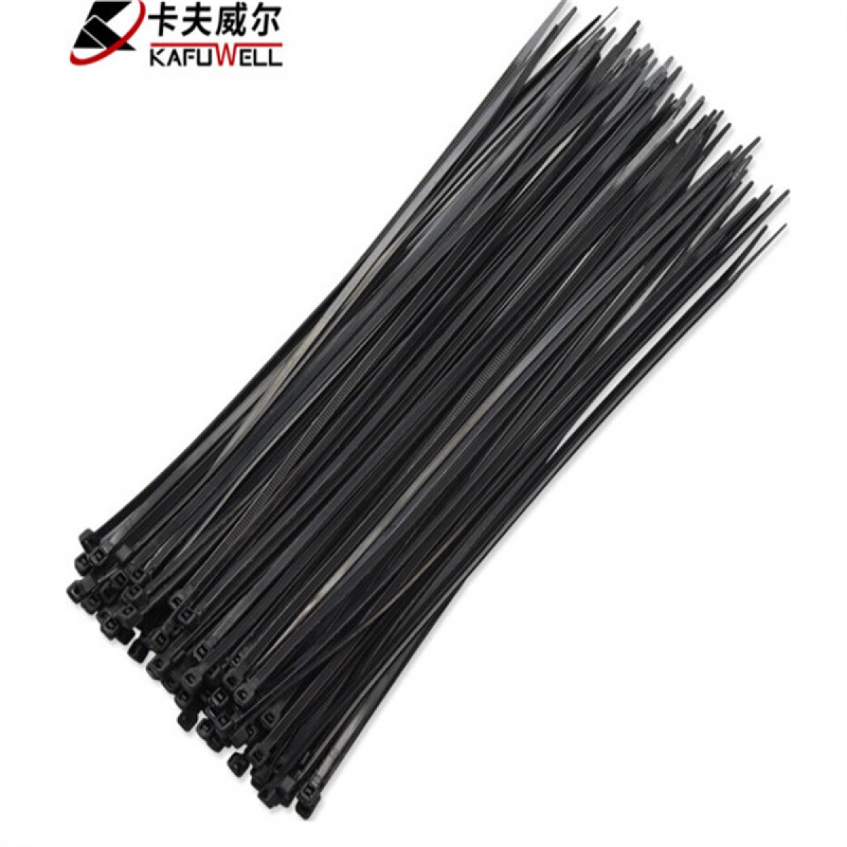 卡夫威尔 自锁式尼龙扎带小号工业扎丝 园艺扎线带 扎带理线带束线带捆扎带 3.6*200mm 黑色 100支装 OT2899G 10支起订 单位：支