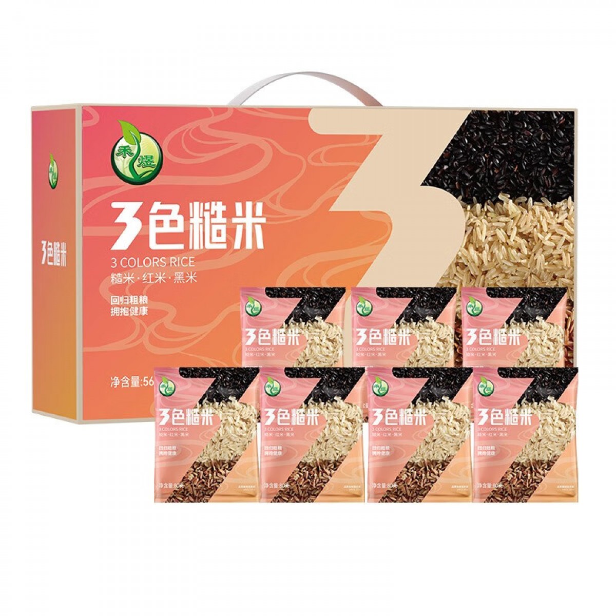 禾煜（HEYU） 禾煜山珍干货礼盒干菌营养粥礼盒南北干货大礼包企业团购礼品菌菇送礼员工福利购炒货礼盒 三色糙米礼盒560g