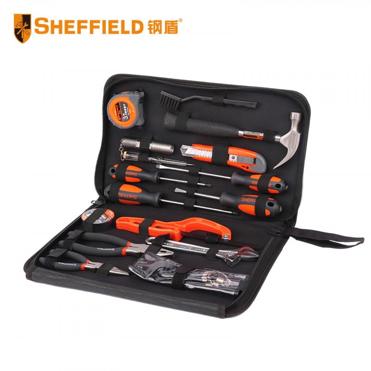 钢盾 SHEFFIELD S022003 25件套通用工具套装 工具组套 物业维修 家用修理手工具 25件套通用工具套装