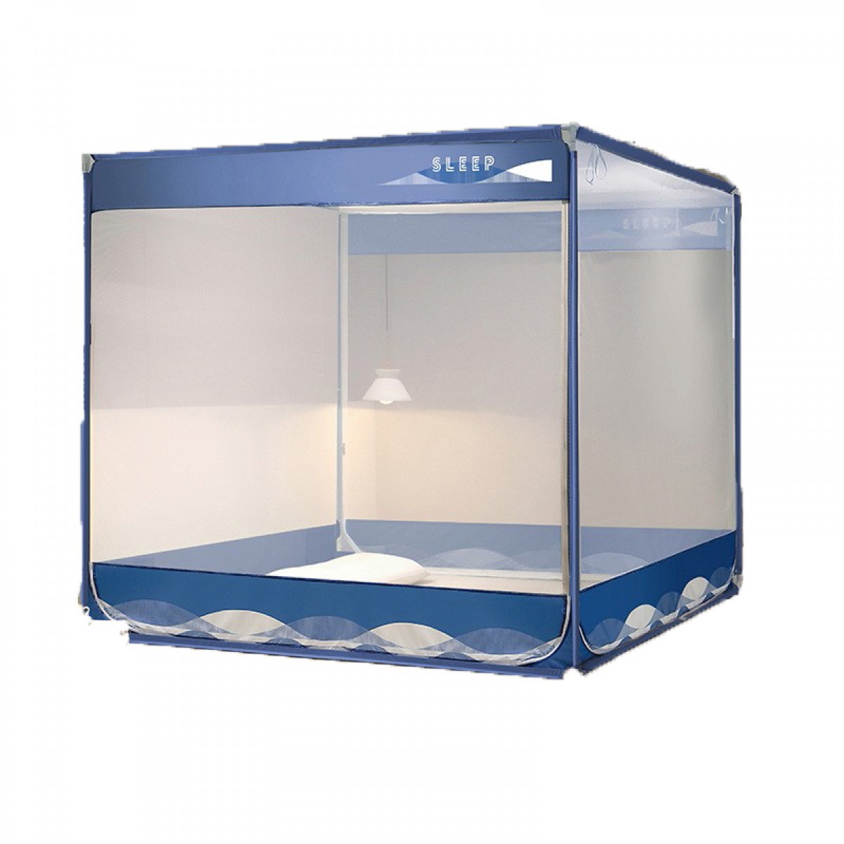 伊伊爱 WZ0WBD2200005新款海浪系列简约坐床式蚊帐120*200*170cm（单位：顶）