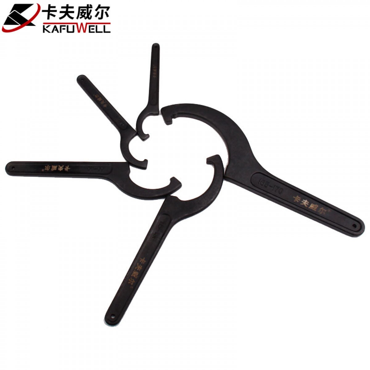 卡夫威尔 勾型扳手月牙扳手勾头半圆钩型扳手 100-110mm WR2867H 单位：把 5把起订