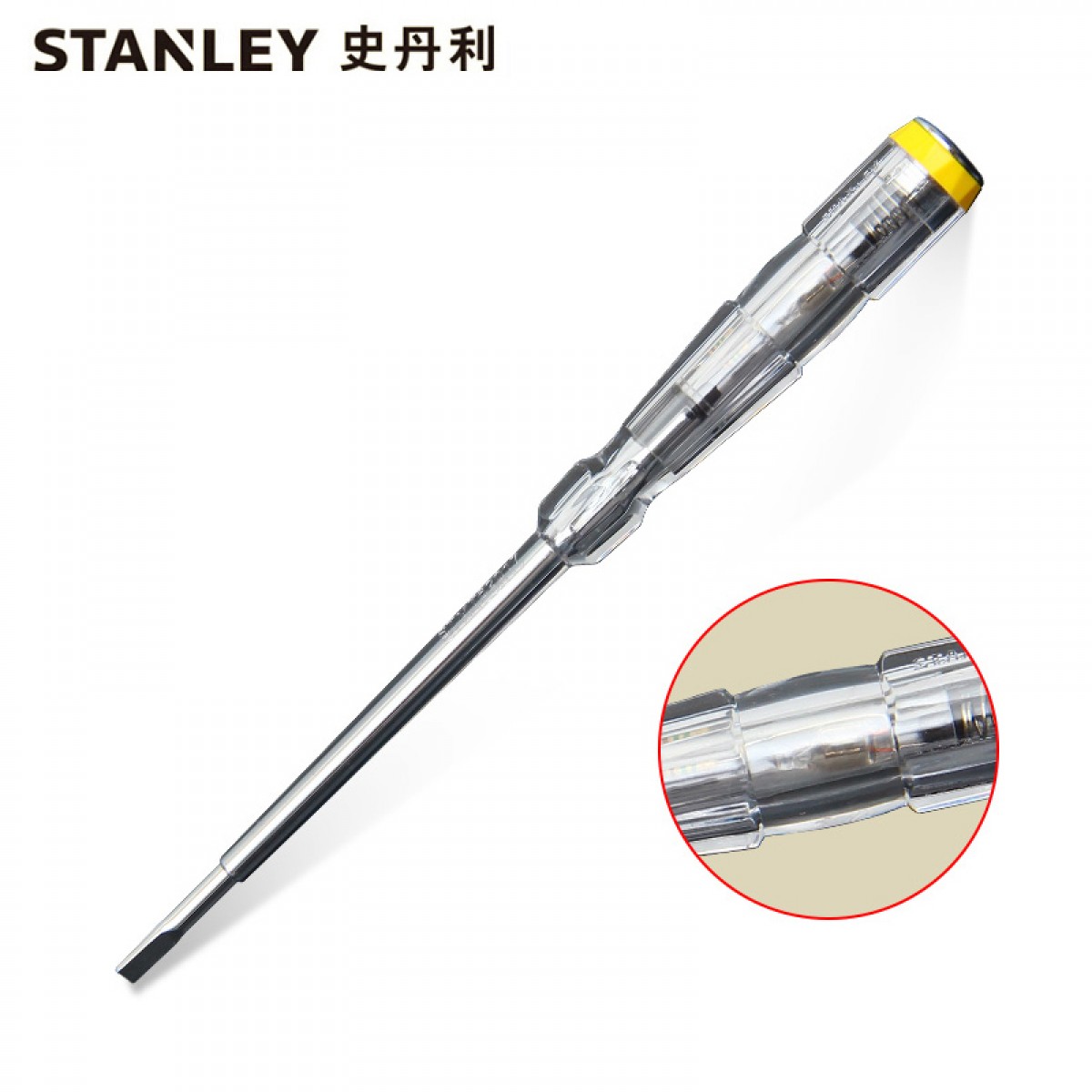 史丹利STANLEY 测电笔螺丝批100-500V/185mm 电子电工用试电笔多功能感应家用线路检测 STMT62017-8-23可定制