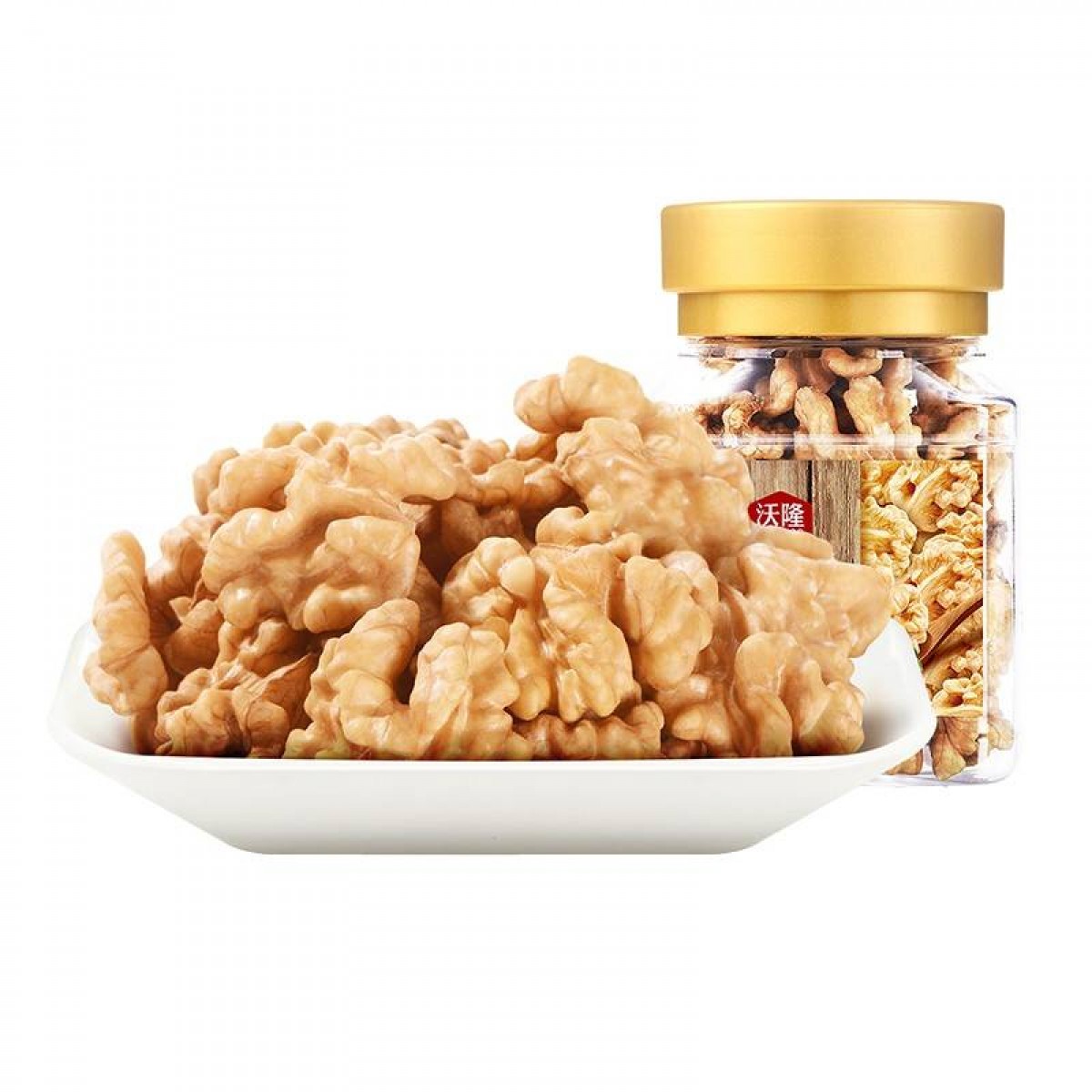 沃隆 原味核桃仁100g/罐 智利进口坚果干果炒货休闲零食每日坚果 单位：罐