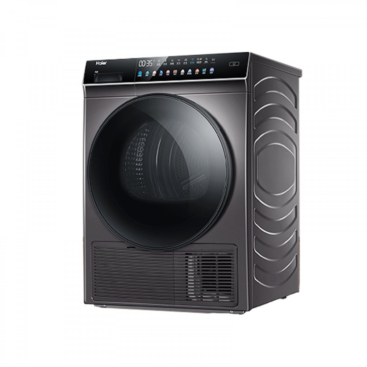 海尔（Haier）烘干机晶彩触屏除潮除菌免熨烫热泵式家用衣物干衣机 10Kg全自动滚筒 晶彩系列GBN100-189U1 单位：台