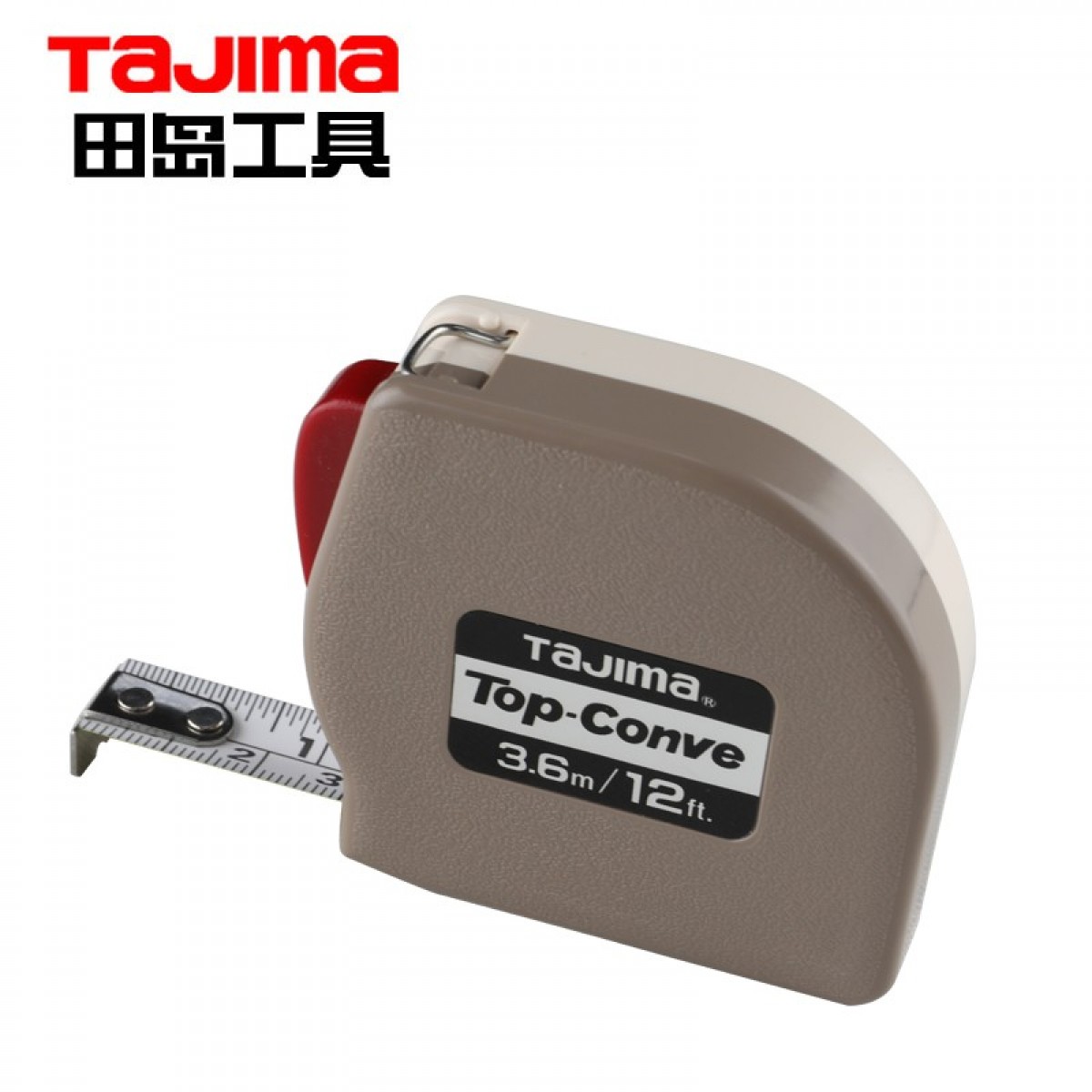 田岛（TaJIma ）公英制卷尺钢卷尺3.6米尺子自动锁定1001-2450 灰色 3.6米