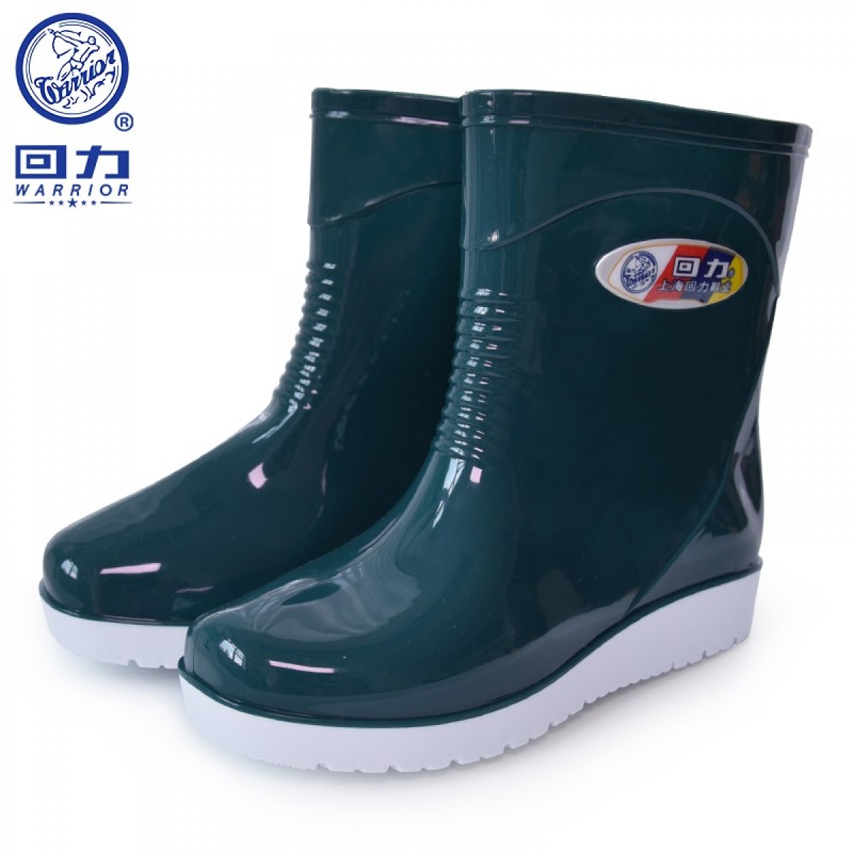 回力雨鞋女式时尚款外穿水鞋雨靴女防水鞋中筒防滑胶鞋水靴套鞋 HXL583 墨绿（36-40码可选）