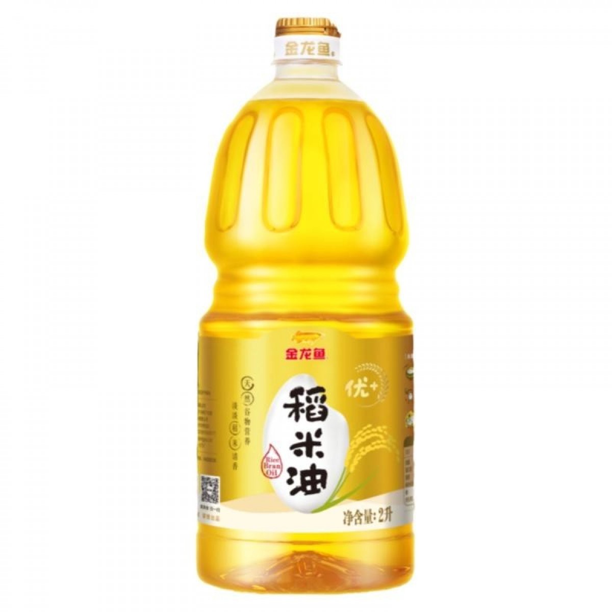 金龙鱼优+稻米油2L 植物甾醇 食用油 谷维素植物油米糠油桶装家庭炒菜食用油 2L 单位：瓶