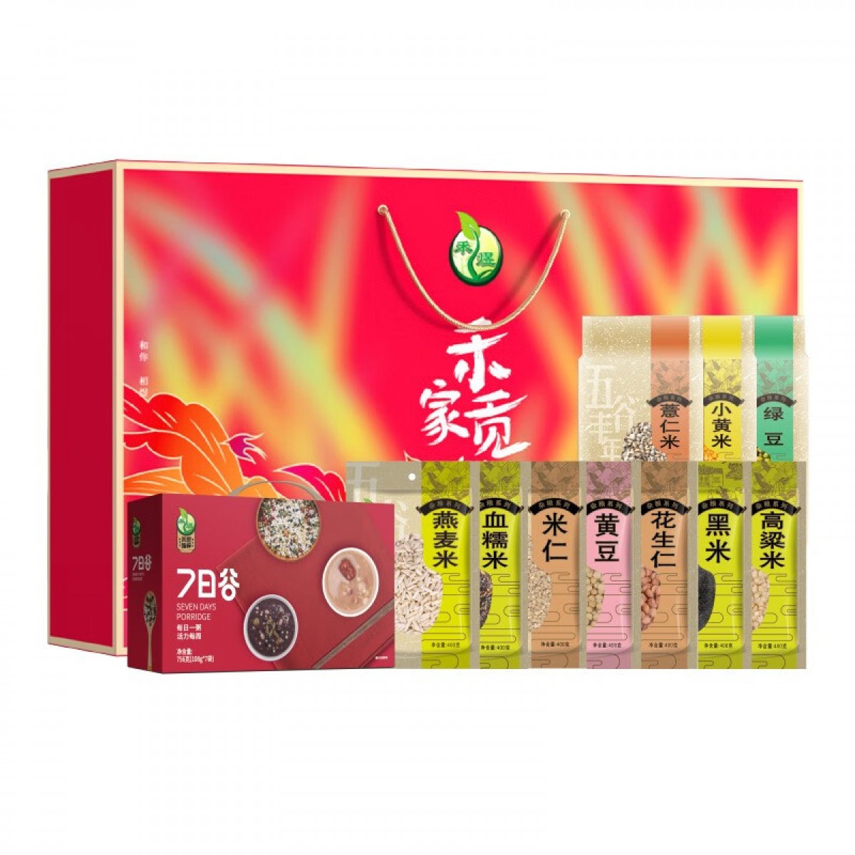禾煜（HEYU） 杂粮干货礼盒 不熏不掺不染 五谷杂粮礼盒 粥料礼盒 禾家贡谷4756g 单位：盒