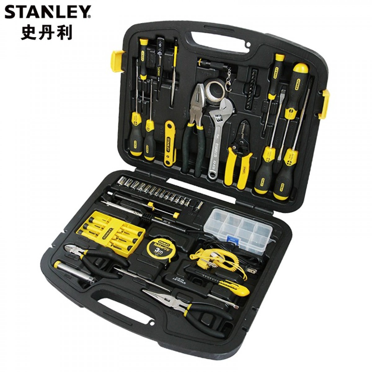史丹利（Stanley）电讯工具套装 工具箱组套 多功能电子电工维修组合工具 57件套 89-882-23C