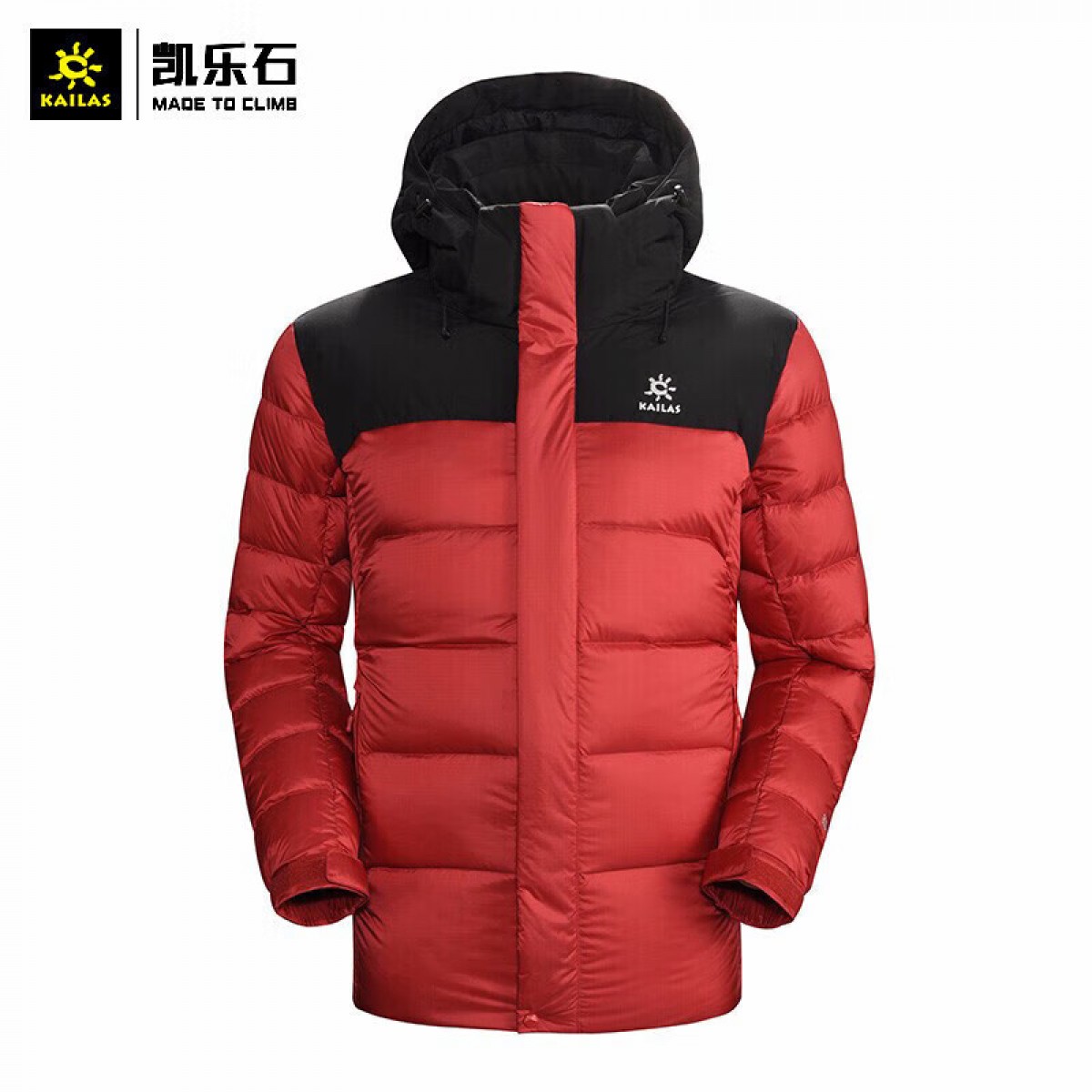 凯乐石（KAILAS）中长款加厚羽绒服 男款冬季800蓬防寒保暖鹅绒外套 KG2043506 幸运红/墨黑 M 单位：件