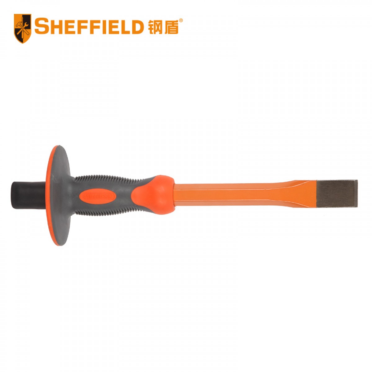 钢盾  SHEFFIELD S080203 橡胶手柄 尖凿 防砸凿子 尖头凿 石工凿 铁工凿 胶柄石工凿25mm