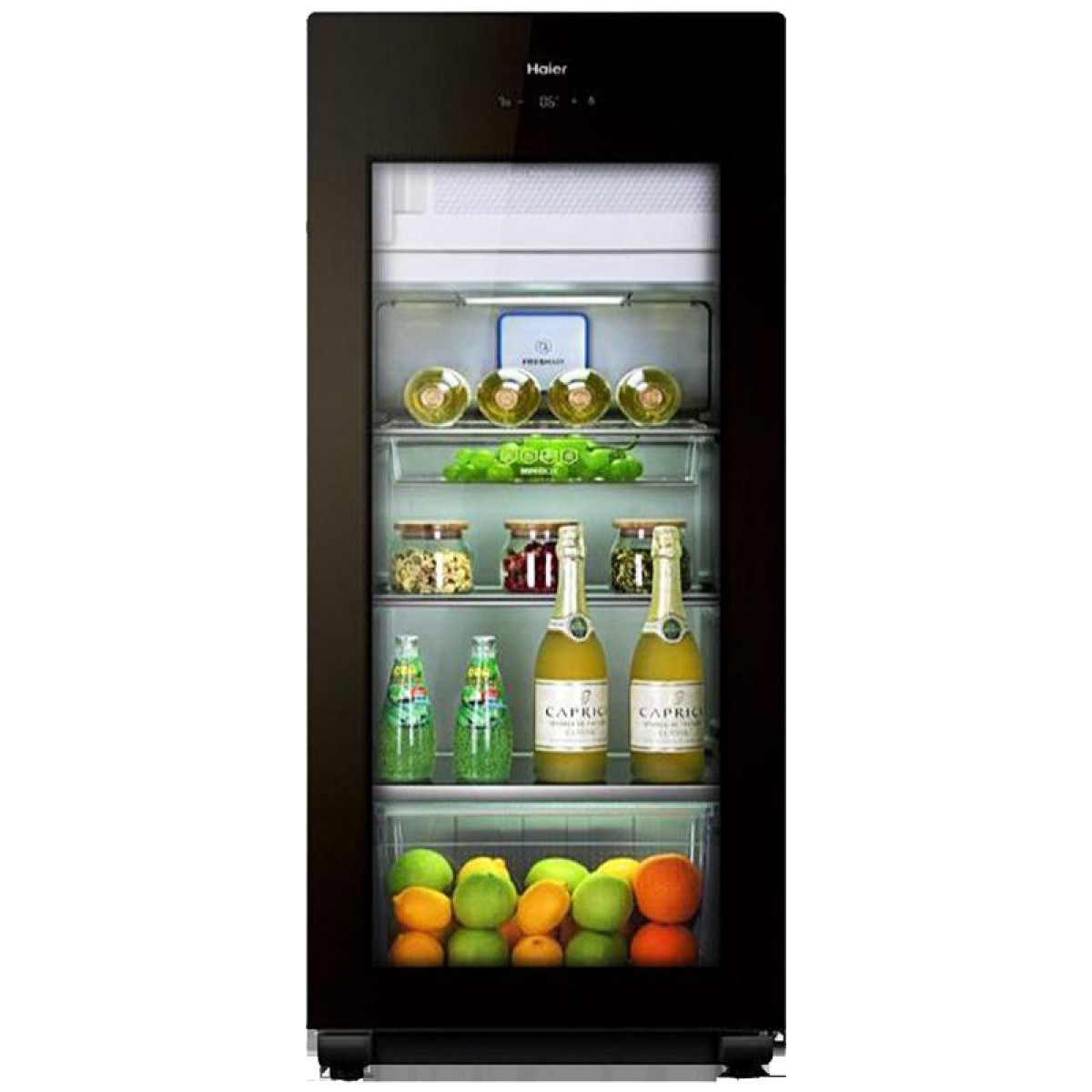 海尔恒温红酒雪茄柜家用立式展示客厅办公室饮料水果茶叶小型冷藏柜 LC-158DH丨冰吧丨独立冷冻 单位：台