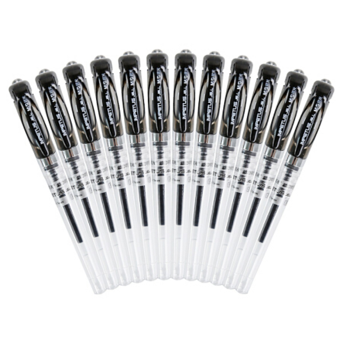 晨光 GP-1111 大容量拔帽式签字笔 0.7mm 12支/盒(黑色)  单支装  单位：支