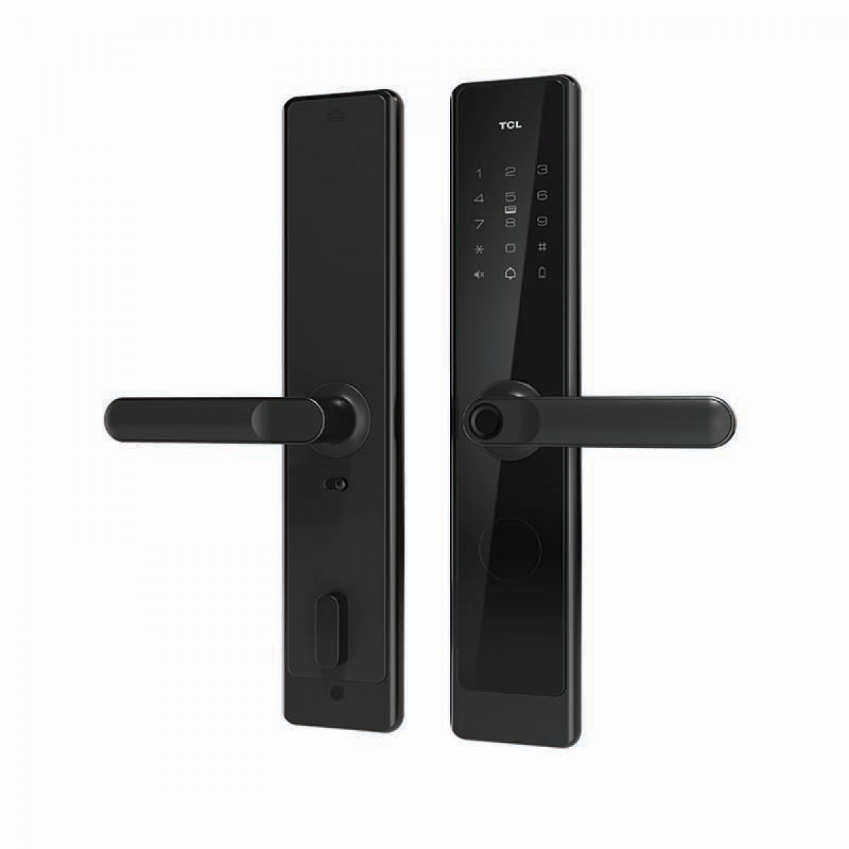 TCL-万家 K5F 指纹智能锁家用防盗门密码锁下压式半自动把手款C级锁芯指纹锁 K5F C级锁芯+AI指纹 单位：把