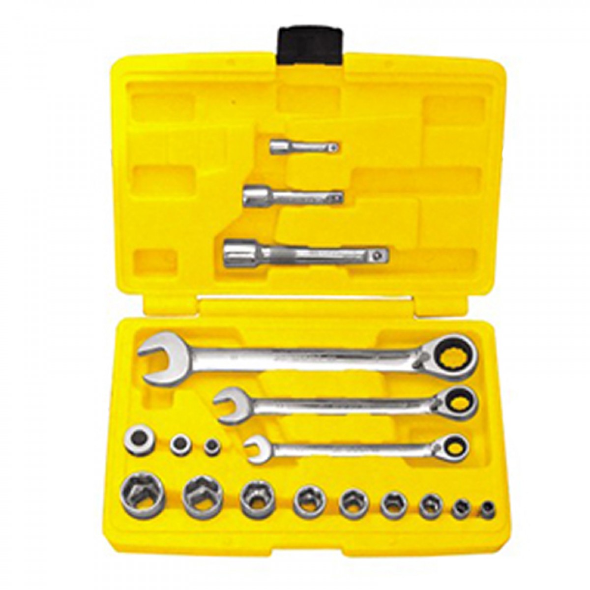 波斯工具（BOSI TOOLS）双向棘轮两用扳手套筒组套 BS401418 18PC