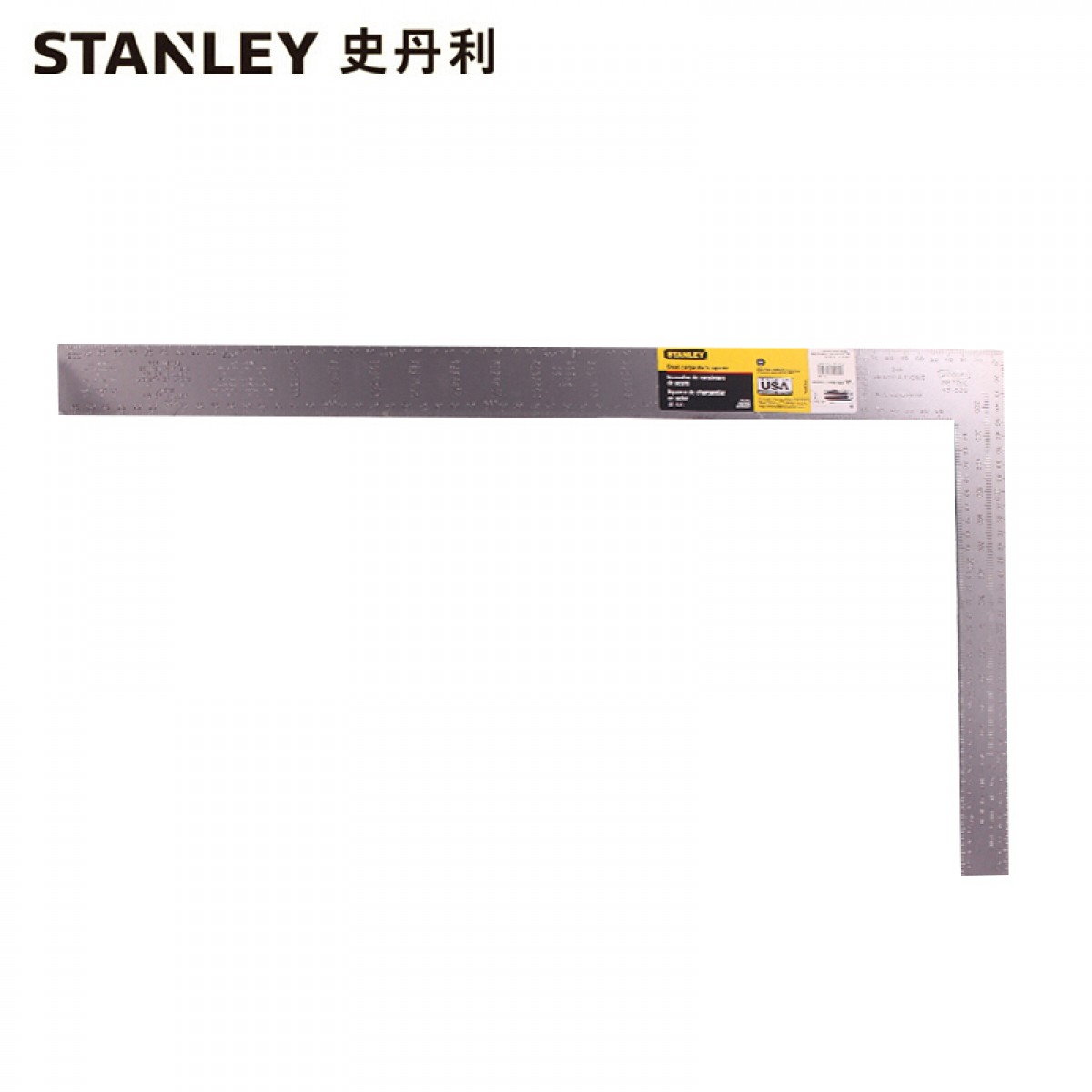 史丹利/STANLEY 不锈钢直角尺90度曲尺拐尺L型木工拐角尺600*400mm 45-530-81