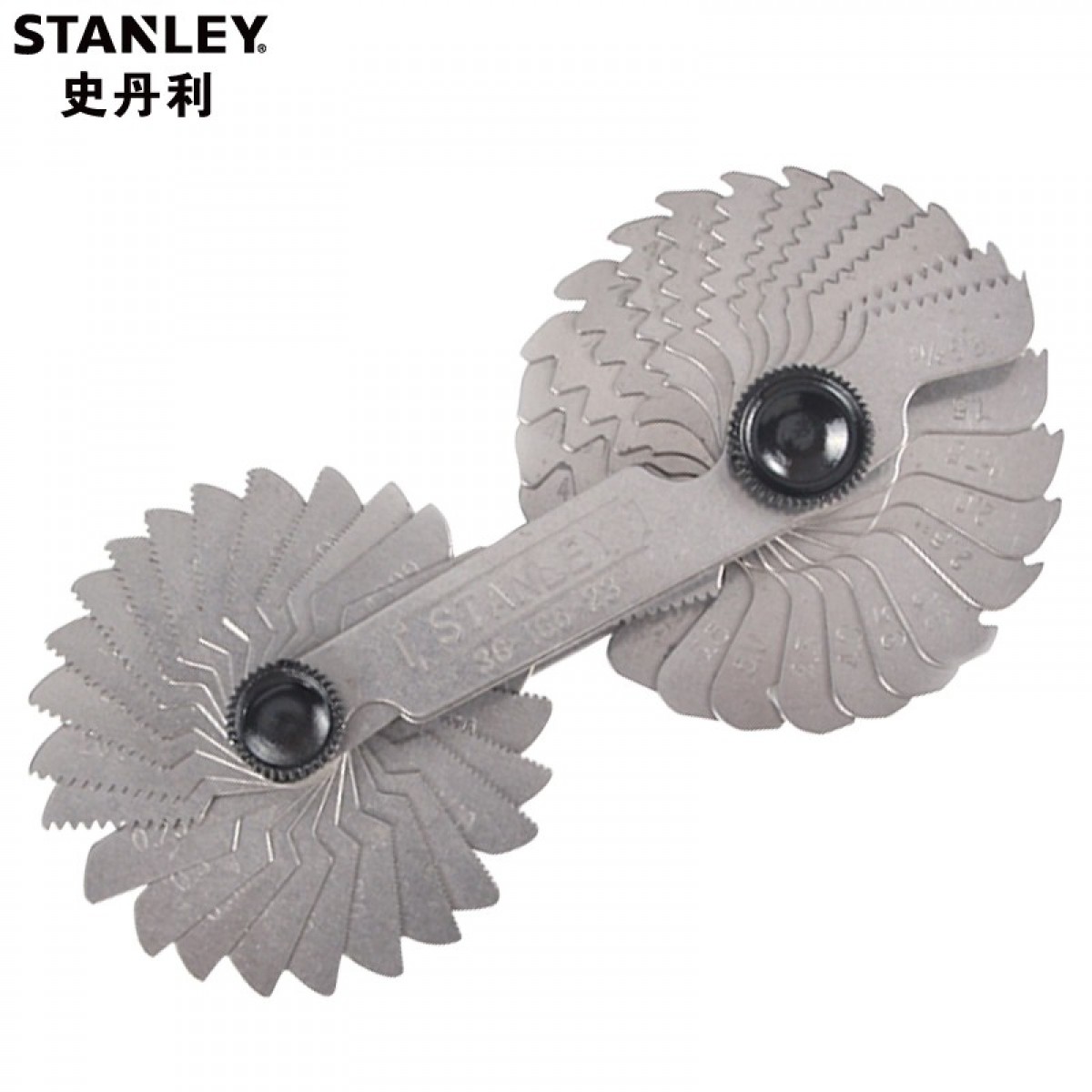 史丹利（Stanley）52件装公英制螺纹规 螺纹样板规 螺纹尺寸测量规套装 36-166-23 单位：套 3套起订