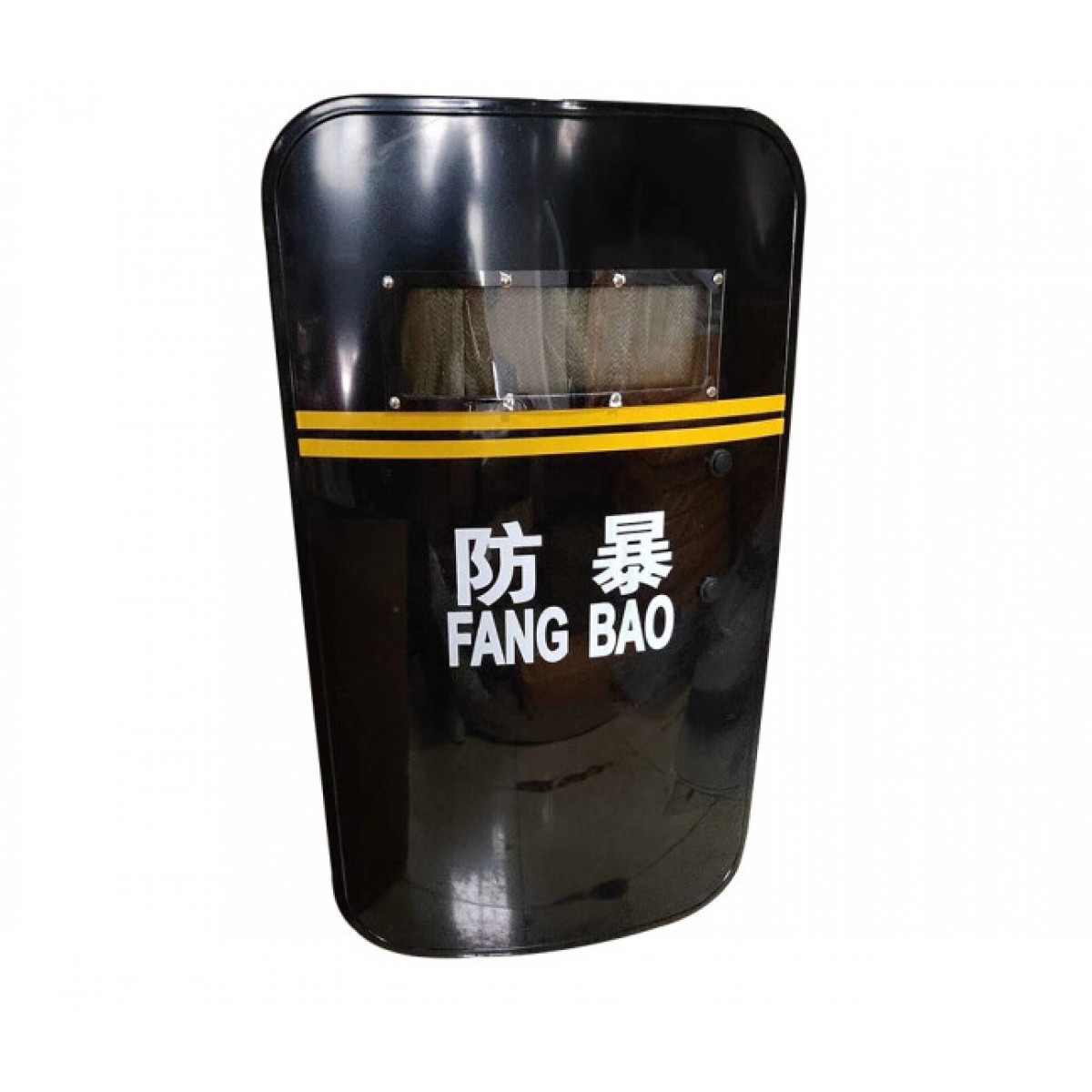丛林狐 盾牌长方形PC透明手持防护防暴盾牌防爆盾铝合金盾牌臂盾防卫校园安保器材 黑色PC方形
