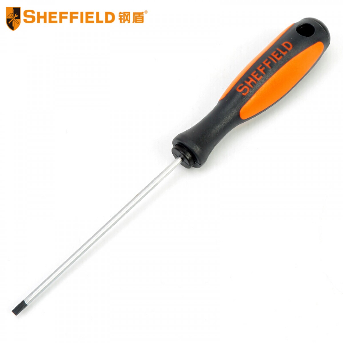 钢盾 SHEFFIELD S056401 工业级 螺丝刀 一字改锥硬起子 平口大起子 双色柄平行一字螺丝批2.0x50mm 10个起订
