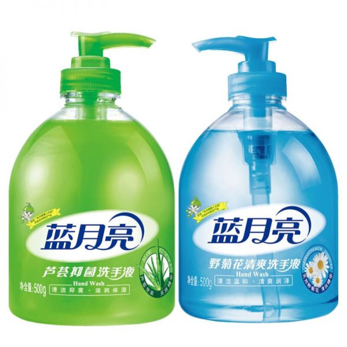 蓝月亮 (芦荟洗手液500g+野菊花洗手液500g)/套  单位：套 6套起订