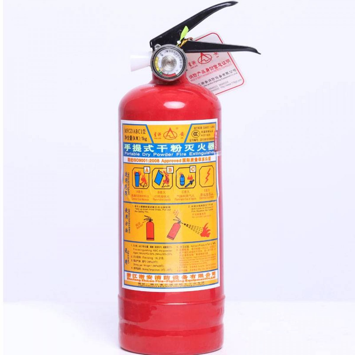 星浙安 灭火器车载灭火器 家用灭火器1公斤 干粉灭火器1KG MFZ/ABC1 单位：瓶