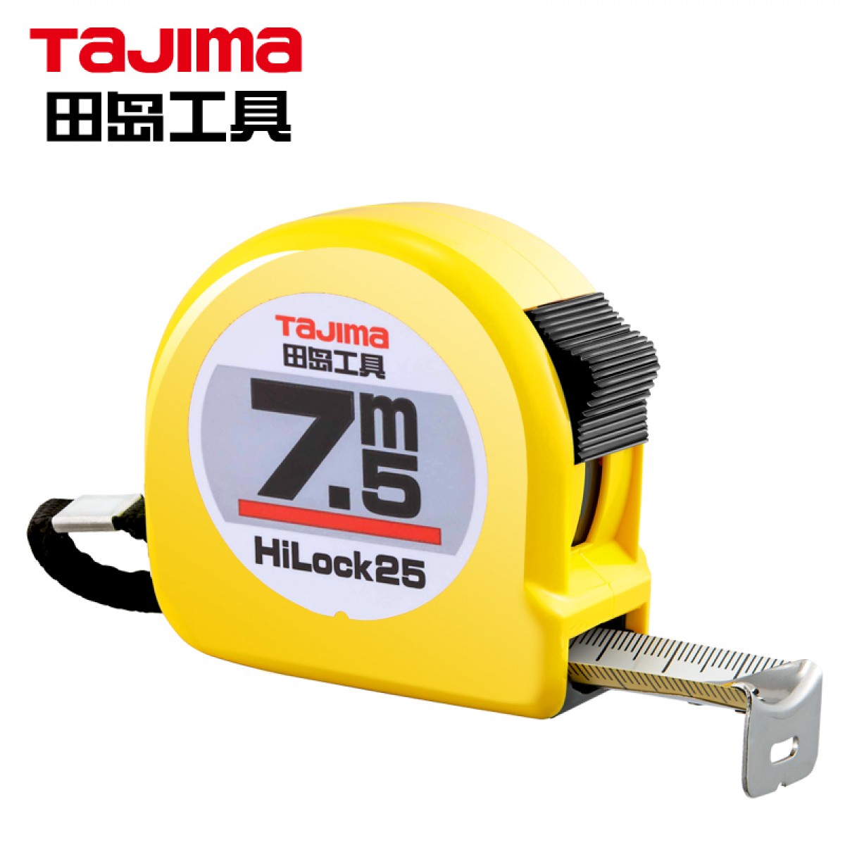 田岛（TaJIma）长7.5米钢卷尺盒尺米尺木工尺伸缩尺公制尺带正反面刻度25mm宽L2575 1001-0036