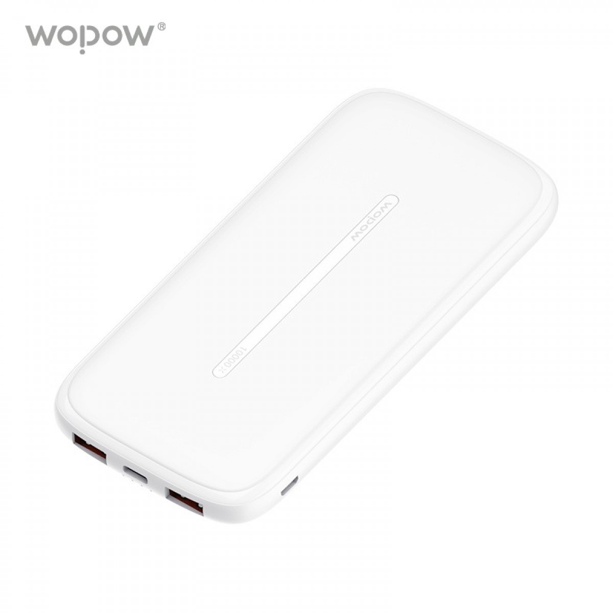 沃品 （WOPOW）充电宝L07移动电源可定制 双USB输出超薄小巧 两色可选 10000mAh 单位：个