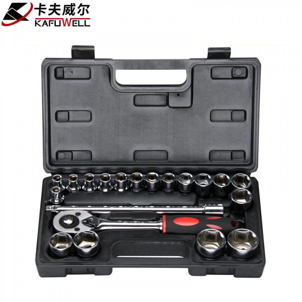 卡夫威尔 20件套12.5mm公制套筒工具箱套装  SS020A01