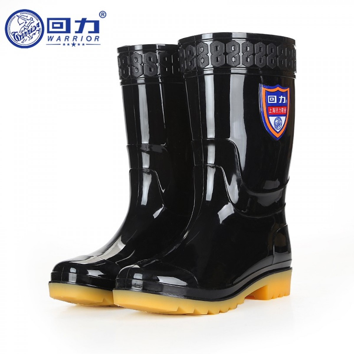 回力雨鞋男士款户外下雨天防水不易滑雨靴胶鞋耐磨水鞋 HXL867 黑色中筒（39-44码可选）