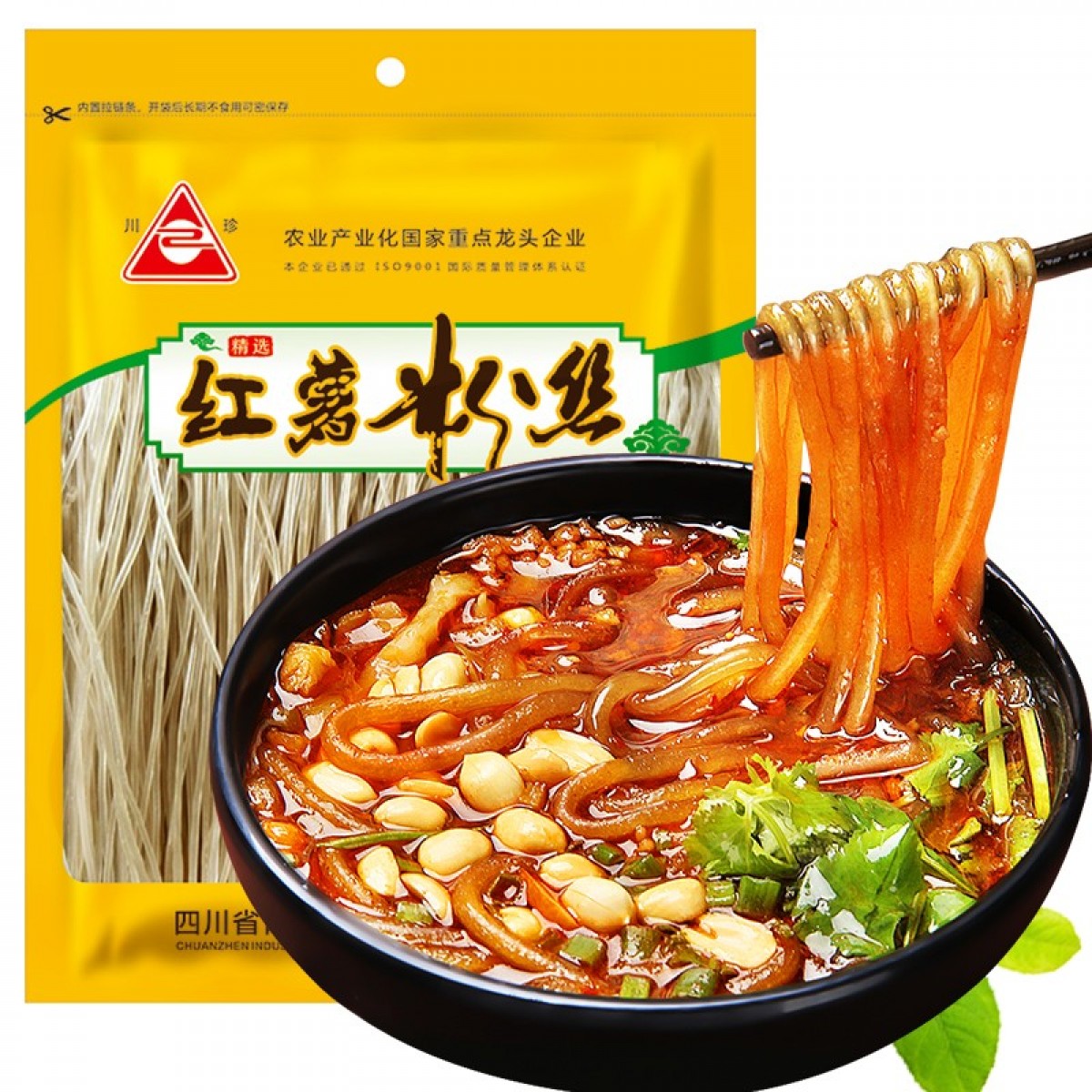 川珍 红薯粉丝 508g 火锅食材 红苕粉条农家酸辣粉火锅炖粉南北干货