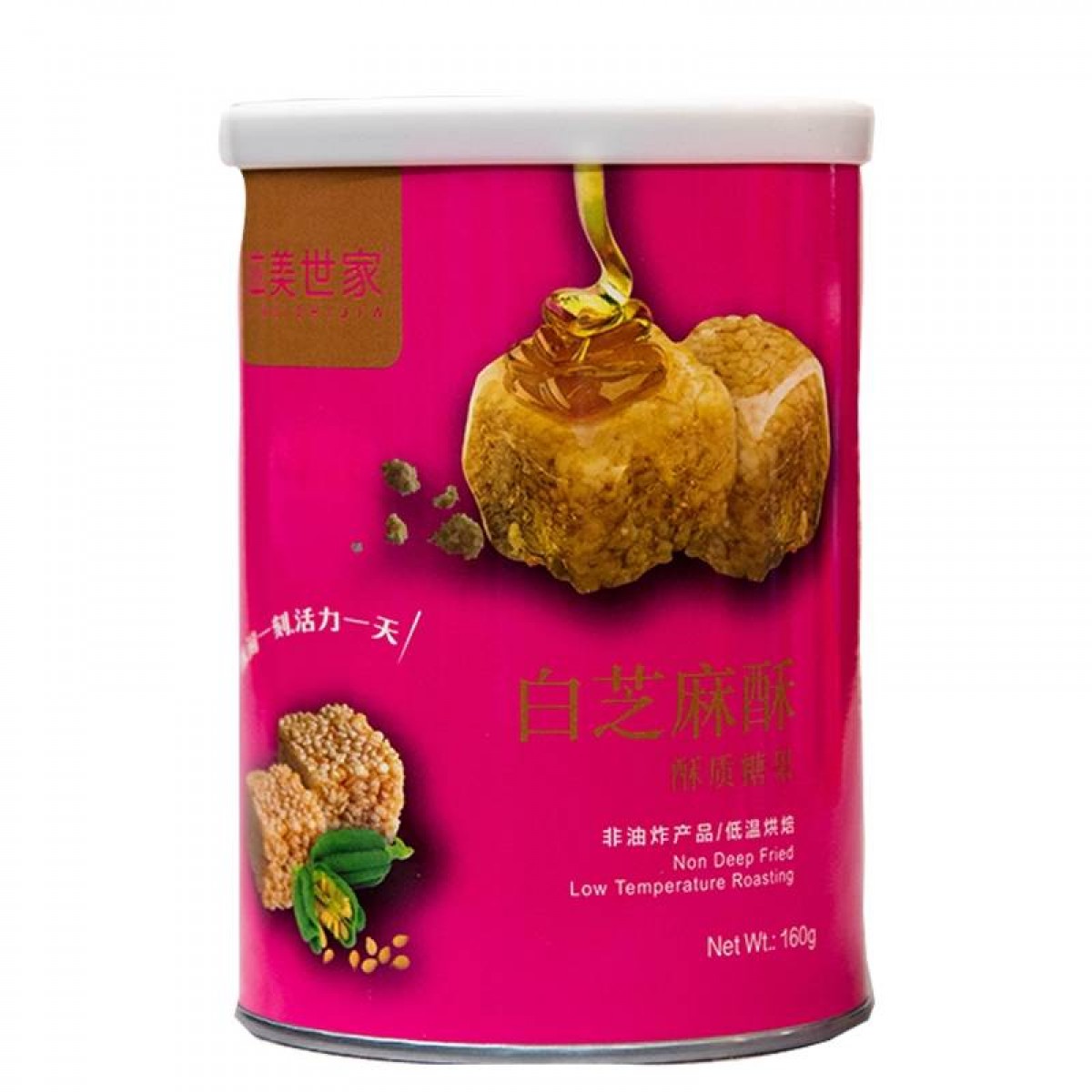 滋美世家 白芝麻糖酥 罐装 160g
