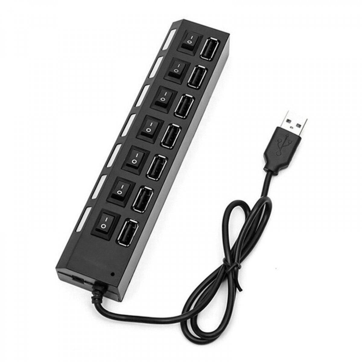 酷比客 L-CUBIC USB集线器 LCHB18BBK 7口 USB2.0 （黑色）带开关  单位：个