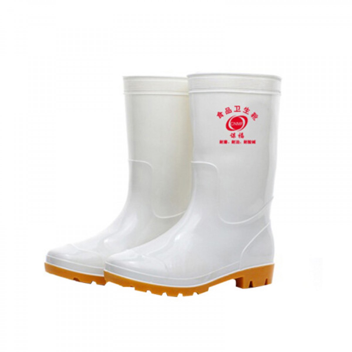 谋福 CNMF186白色食品卫生鞋靴 耐油耐酸碱劳保防护雨鞋 三防（ 中筒 42）