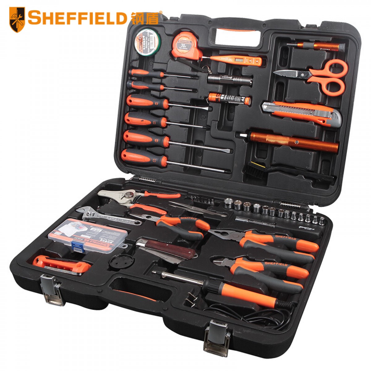 钢盾 SHEFFIELD S010057  57件套电讯维修组套 双色弹性橡胶手柄合金钢批杆螺丝刀组套
