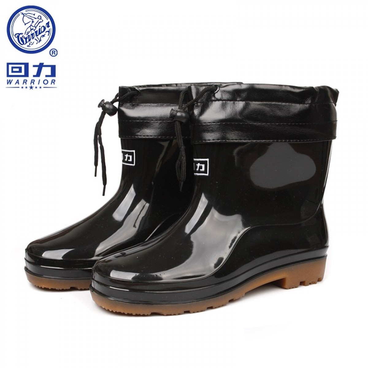 回力雨鞋男士冬季中筒防水胶鞋加绒可拆卸保暖水鞋雨靴套鞋 HXL557 黑色加绒（39-44码可选）