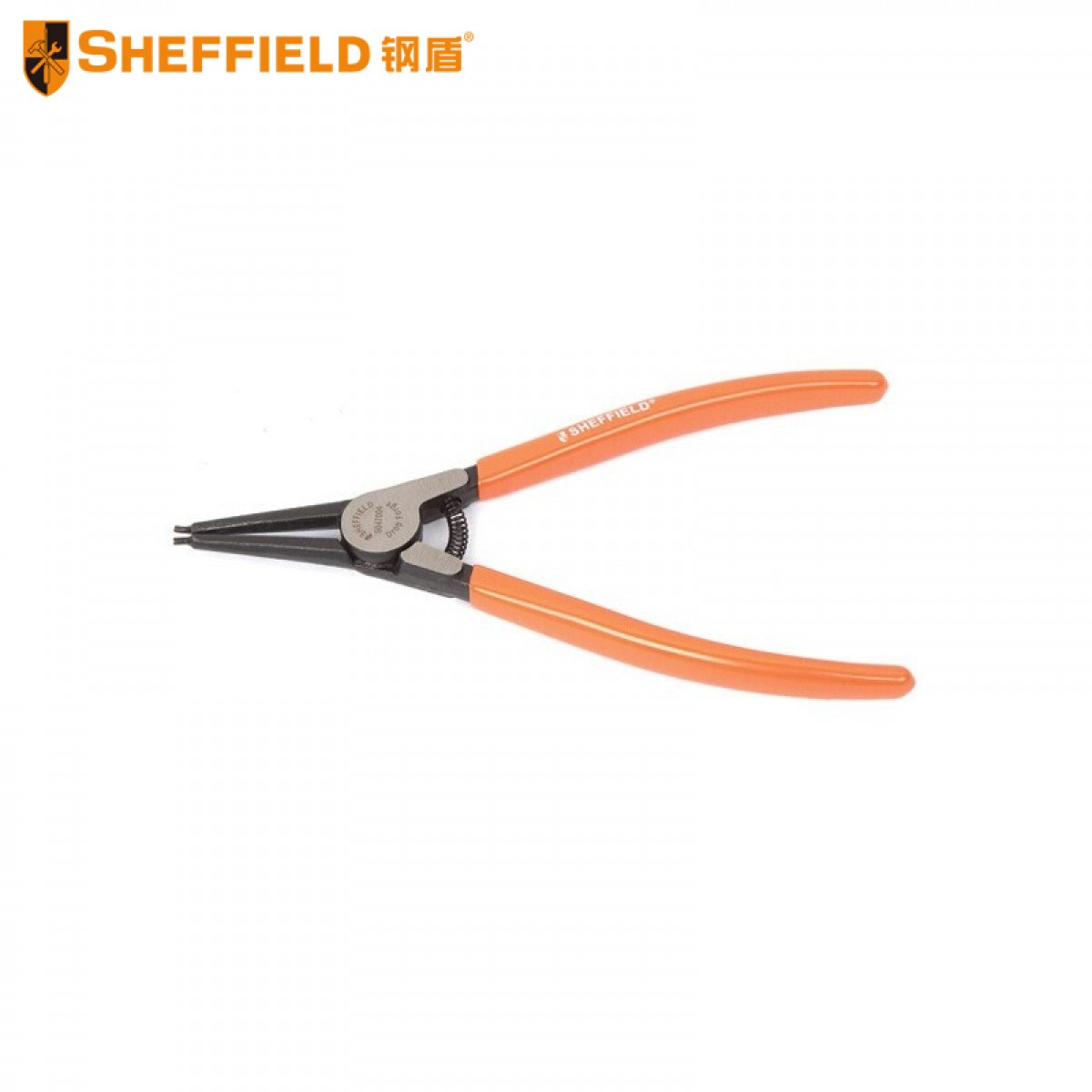 钢盾 SHEFFIELD S047003  德式轴用直嘴卡簧钳7英寸