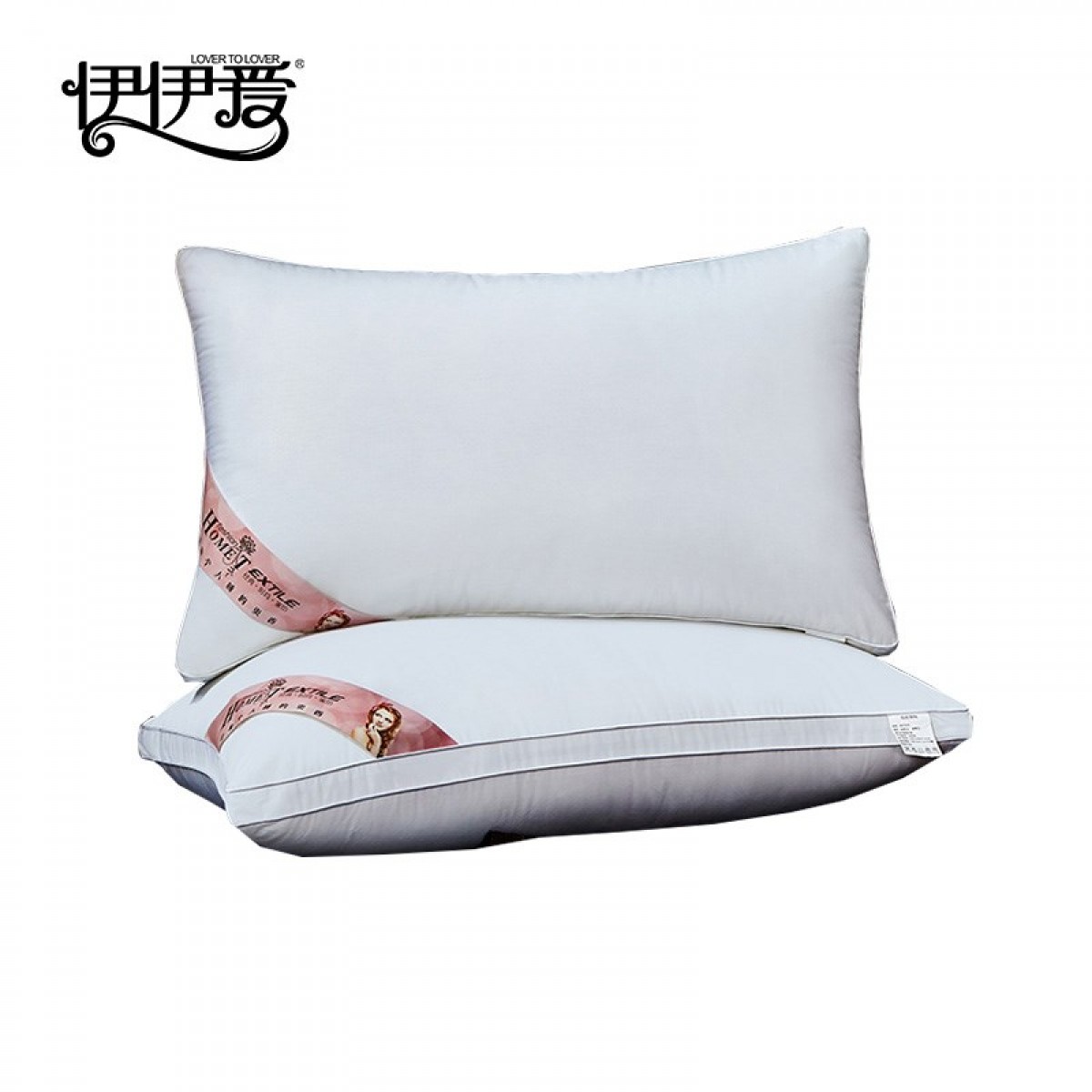 伊伊爱 ZX-8QM-01防羽布全棉豪华版枕芯白色48*74cm（单位：个）