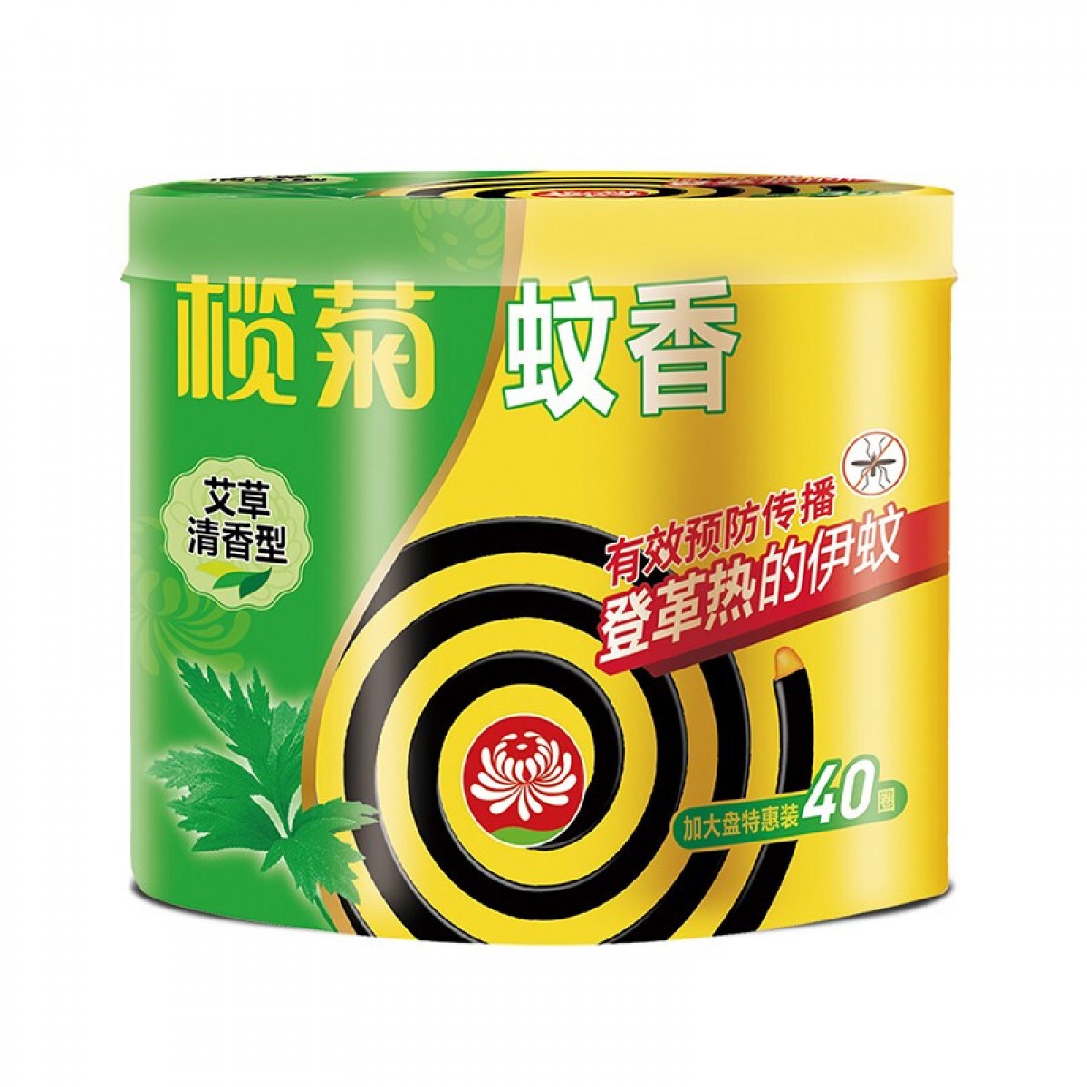 榄菊蚊香加大盘40单圈/筒 艾草清香型家用室内驱蚊黑蚊香盘式防蚊子灭蚊盘香 单位：筒 10筒起订