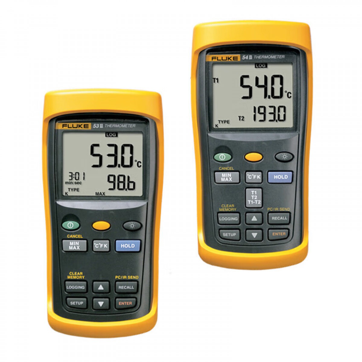 福禄克（FLUKE） FLUKE福禄克51-2 51-II接触式52-2 52-II测温仪5 51-II(自带1热电偶) 单位：台