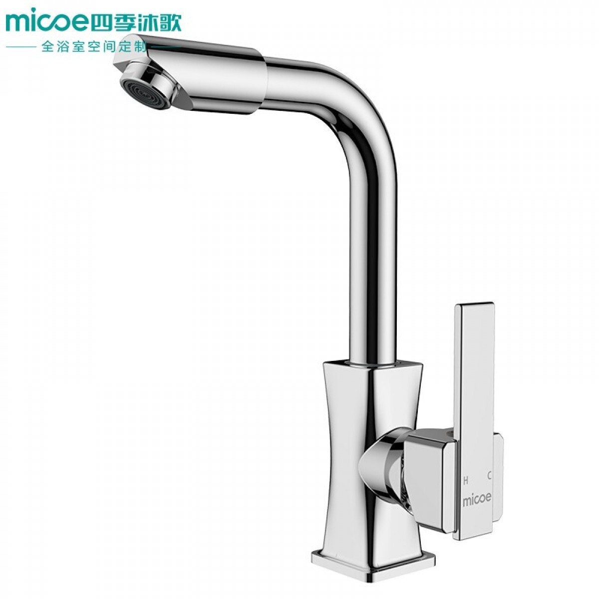 四季沐歌（MICOE） 304不锈钢面盆水龙头卫浴水龙头冷热不锈钢浴室洗脸盆洗手盆陶瓷片阀芯 M-C200R面盆龙头 单位：个