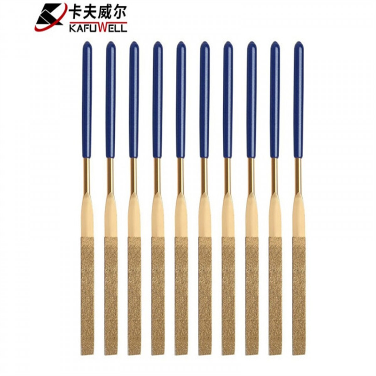 卡夫威尔 10件套平板镀钛金刚石锉刀5*180mm FC3435 3套起订 单位：套