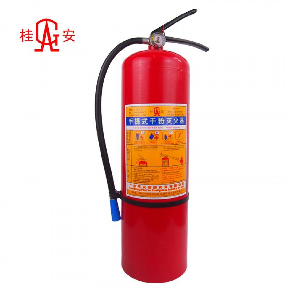 桂安 MFZ/ABC8 手提式ABC干粉灭火器8kg 车载仓库厂房学校消防检查应用灭火定制 单位：具
