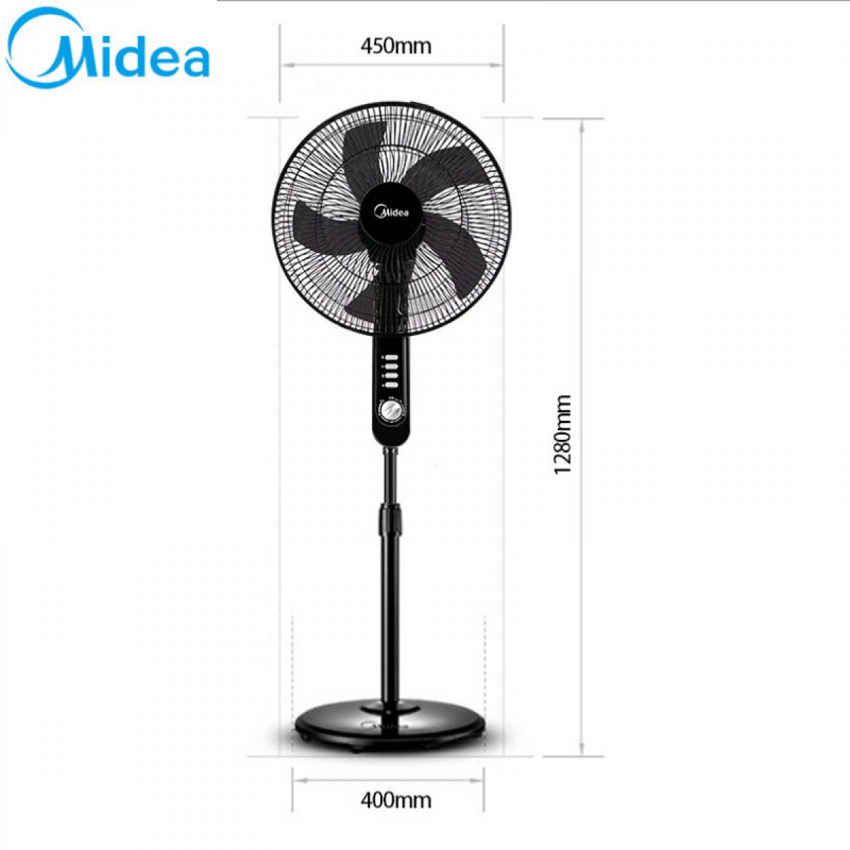 美的（Midea）FS40-15F1落地扇5叶电风扇家用风扇摇头定时升降强风轻音台式风扇 16吋五叶定时 单位：个